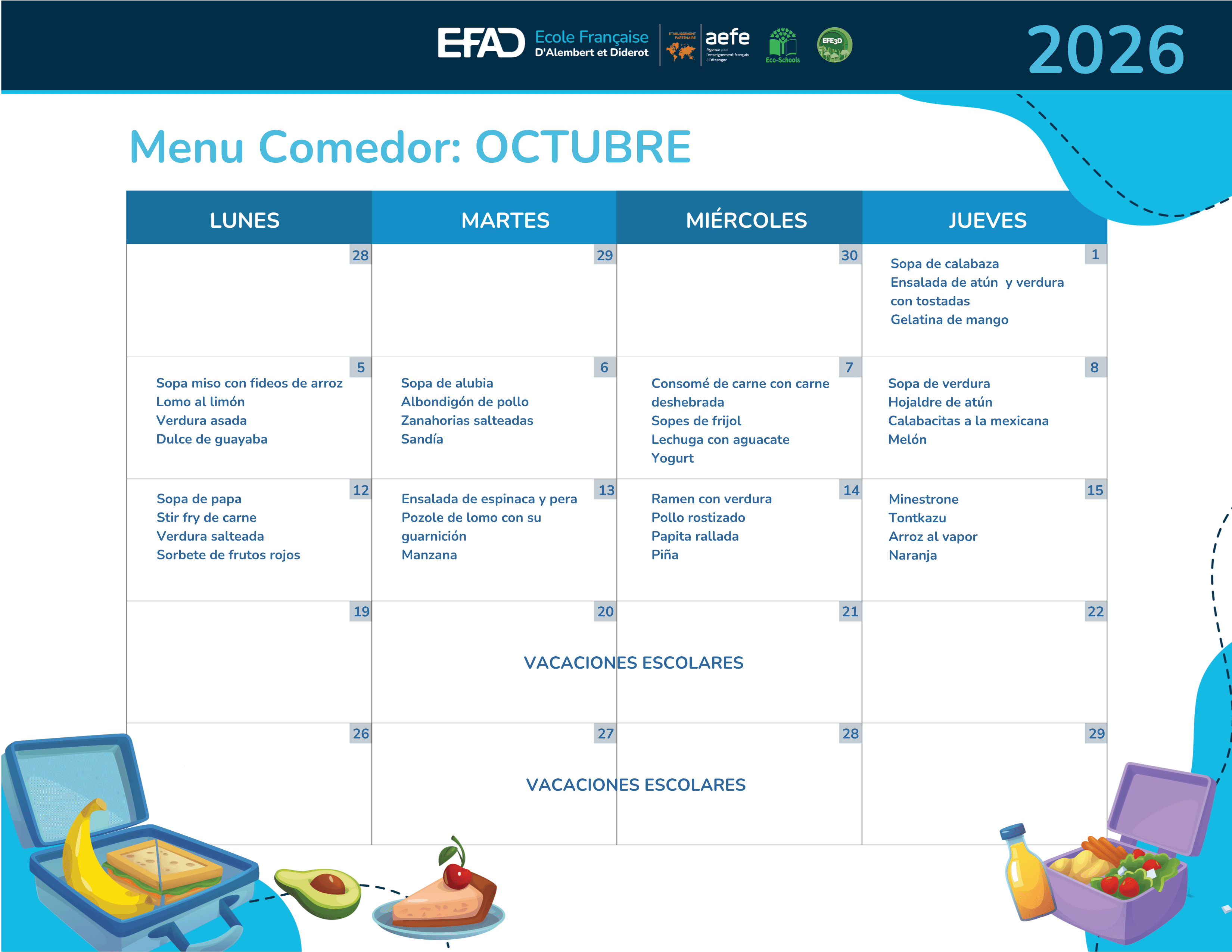 comedor EFAD MENSUAL